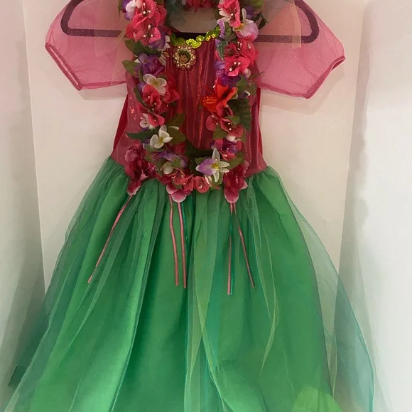 Disney LILO (& Stitch) pink and green dress with matching accessories